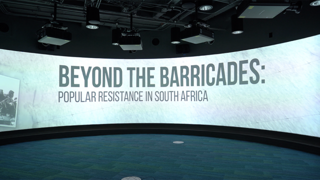 Beyond the Barricades exhibit in Visualization Studio