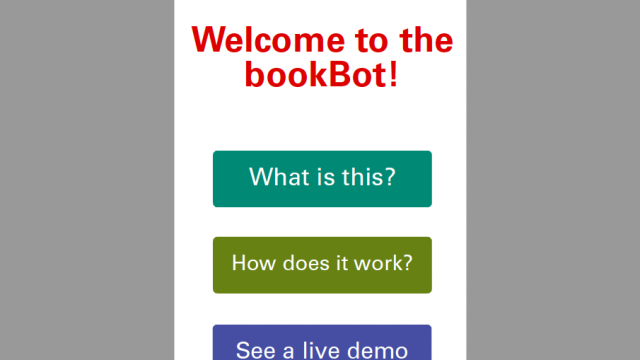 The new bookBot touchscreen at the Hunt Library.