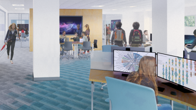 Part of the library’s major renovation, the DXL will open in fall 2020