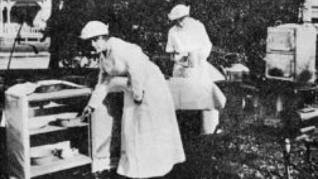 An Agricultural Extension Service home demonstration during the World War I period