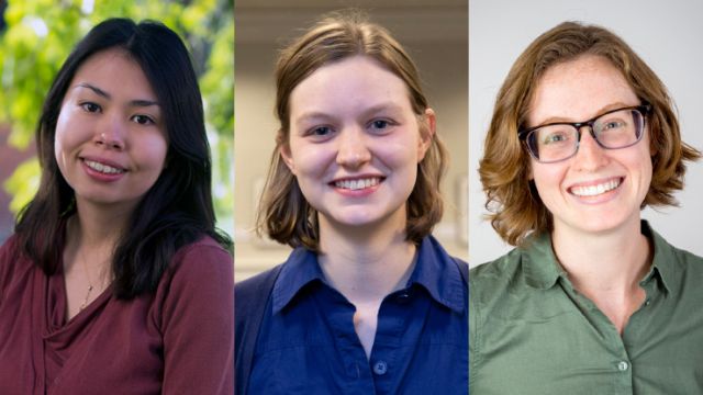 2020-2022 class of NCSU Libraries Fellows: Shelly Black, Claire Calhoon, and Katherine Frazier
