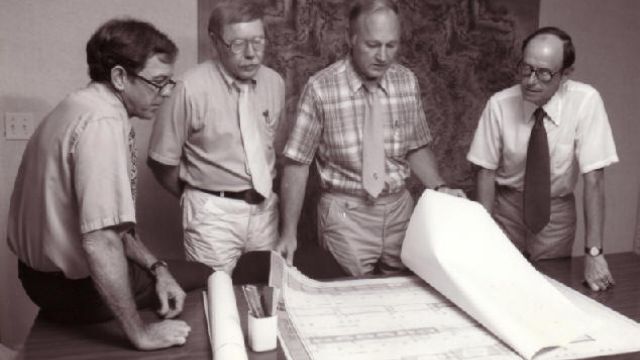  Dick Schnedl, Dick Mitchell, Thomas Hayes, and Calvin Howell, 1970s, NCMondernist.org