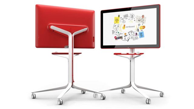 Google Jamboards displayed in a red colorway.