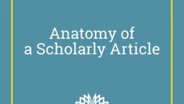 Anatomy of a Scholarly Article