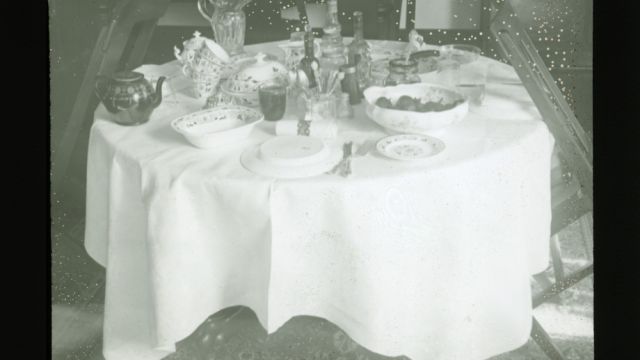     Table setting, circa 1910