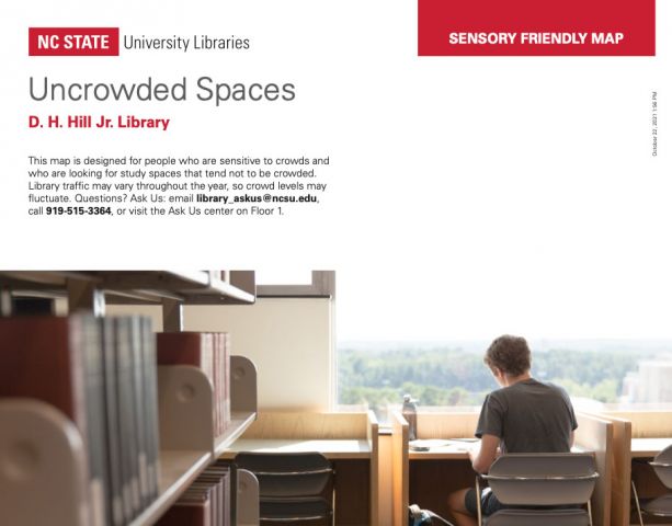 Sensory map - Hill Library - Uncrowded spaces
