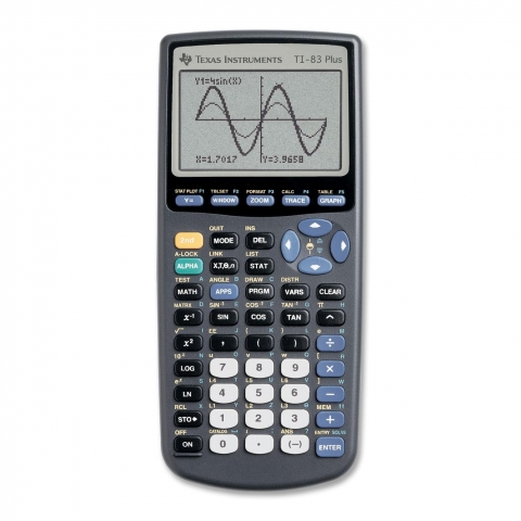 Graphic calculator on a white background