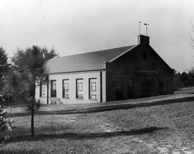 One of the NYA Buildings on campus, ca. 1940.