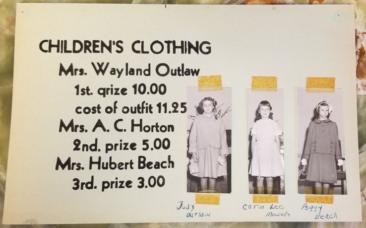 Children's Clothing prize winners from a fashion revue held in McDowell County