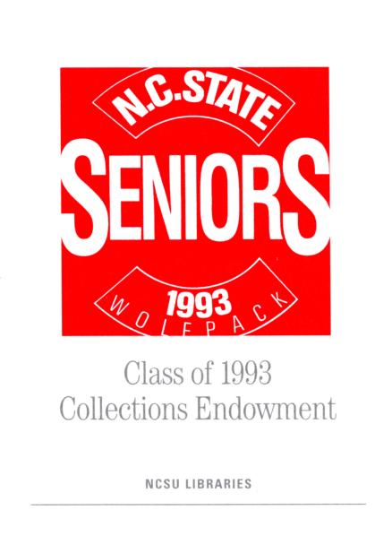 Generic bookplate for Class of 1993 Endowment