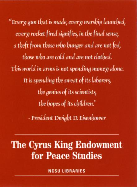 Generic bookplate for Cyrus King Endowment
