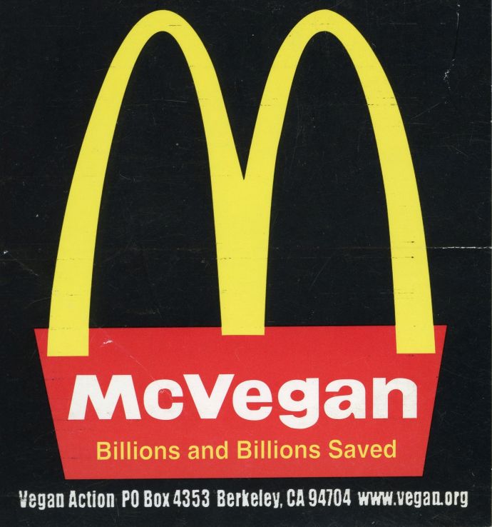 "McVegan" sticker (Box 11, Folder 24)