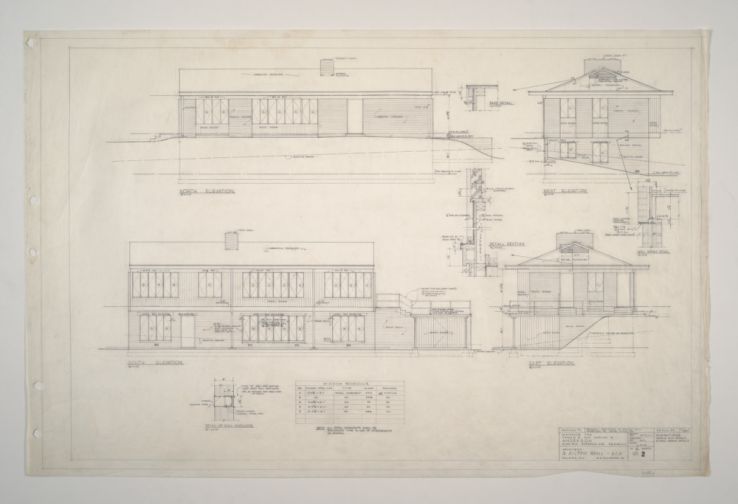 1954 plans for the Donald B. and Marian R. Residence Anderson House by George Milton Small