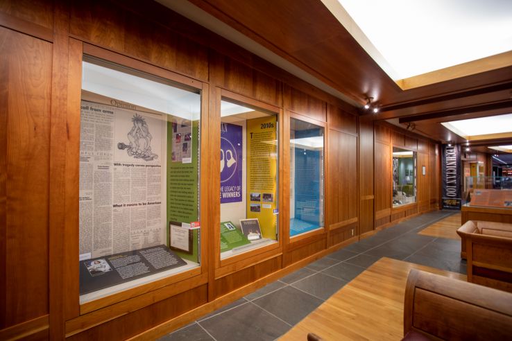 an image of a display case at the D. H. Hill Jr. Library Exhibit Gallery
