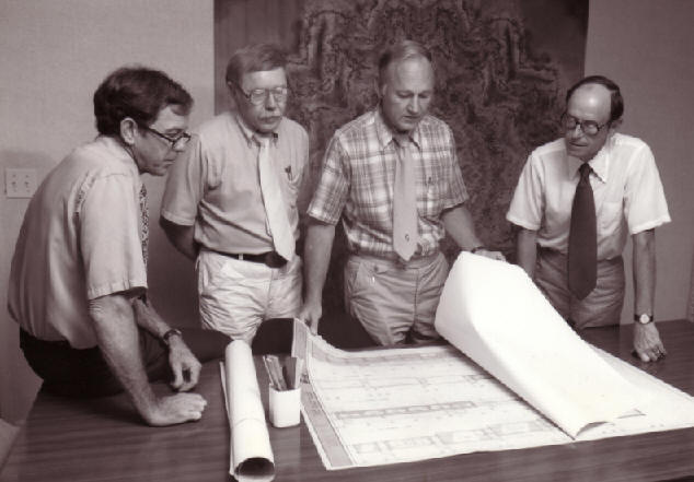 Dick Schnedl, Dick Mitchell, Thomas Hayes, and Calvin Howell, 1970s, from NCModernist.org