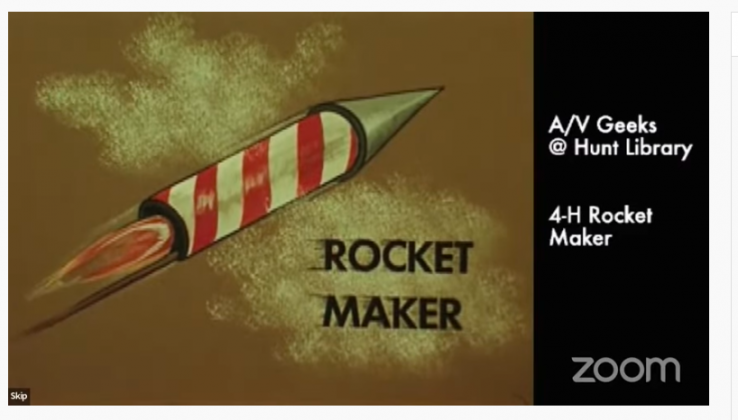 The title card for the "Rocket Maker" film.