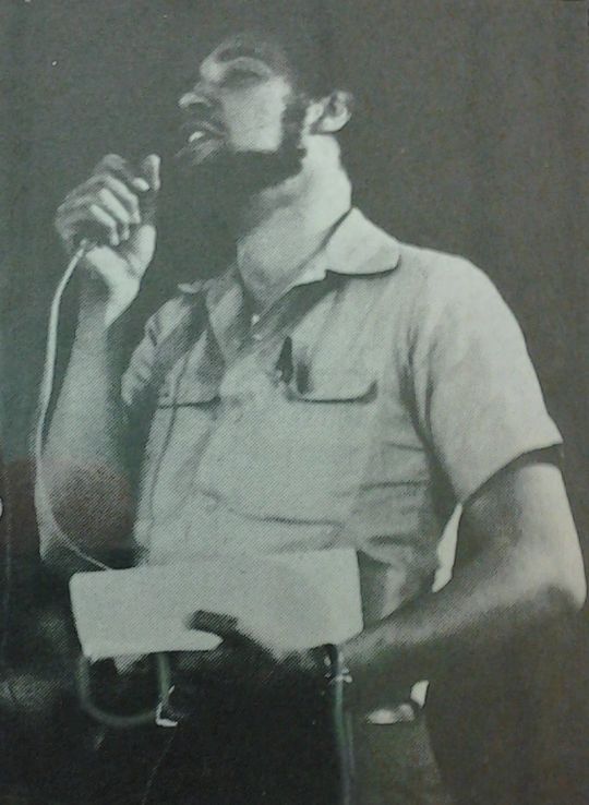 Alumnus Jim Lee spoke at many protests in the spring of 1969.  Technician photo.